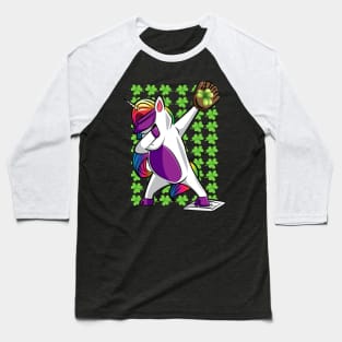 DABBING UNICORN ST PATRICKS DAY Baseball T-Shirt